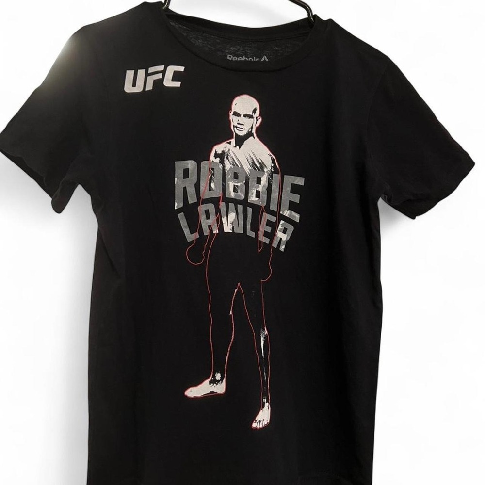 UFC Reebok Ruthless Robbie Lawler Black Graphic Tshirt Youth Sz Large Streetwear